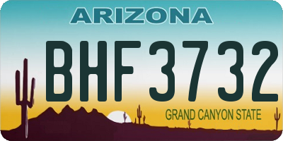 AZ license plate BHF3732