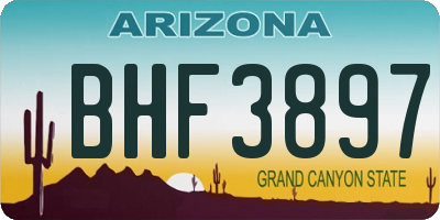 AZ license plate BHF3897