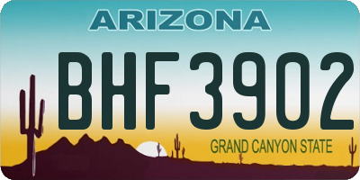 AZ license plate BHF3902