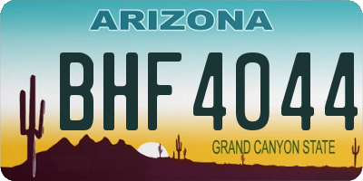 AZ license plate BHF4044