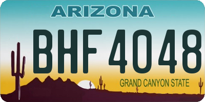 AZ license plate BHF4048