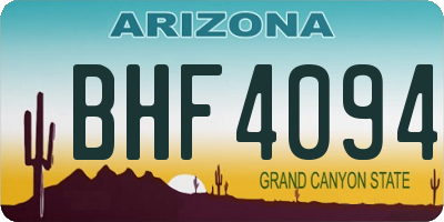 AZ license plate BHF4094