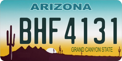 AZ license plate BHF4131