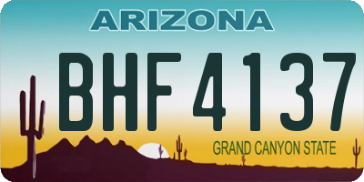AZ license plate BHF4137