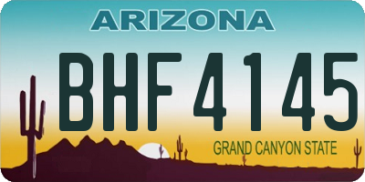 AZ license plate BHF4145