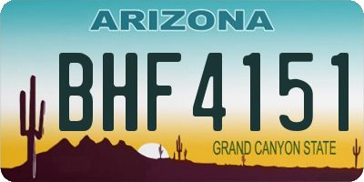 AZ license plate BHF4151