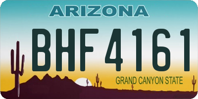AZ license plate BHF4161