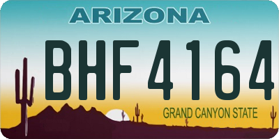 AZ license plate BHF4164