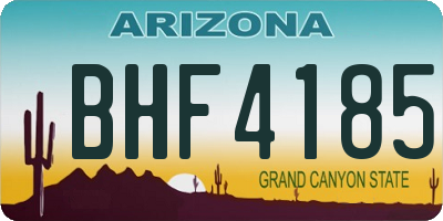 AZ license plate BHF4185