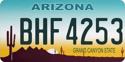 AZ license plate BHF4253