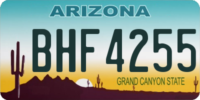 AZ license plate BHF4255