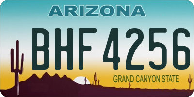 AZ license plate BHF4256