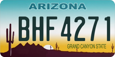 AZ license plate BHF4271