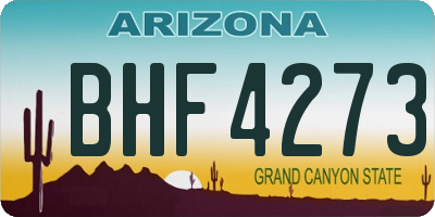 AZ license plate BHF4273