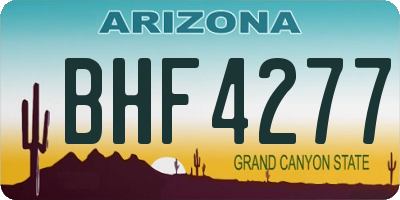 AZ license plate BHF4277