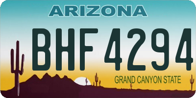 AZ license plate BHF4294