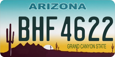 AZ license plate BHF4622