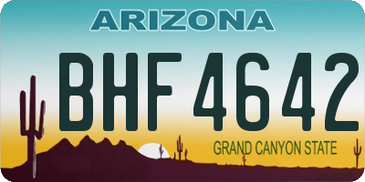 AZ license plate BHF4642