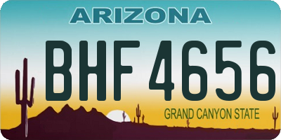 AZ license plate BHF4656