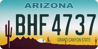 AZ license plate BHF4737