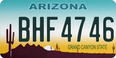 AZ license plate BHF4746