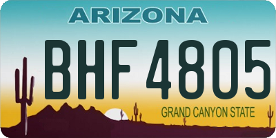AZ license plate BHF4805