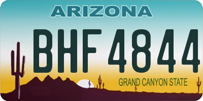 AZ license plate BHF4844