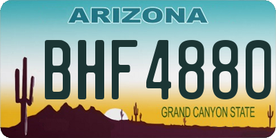 AZ license plate BHF4880