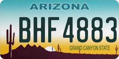AZ license plate BHF4883