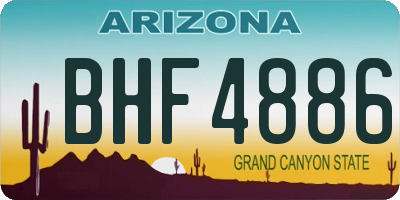 AZ license plate BHF4886