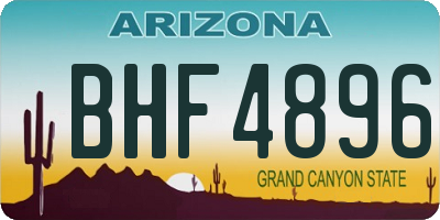 AZ license plate BHF4896