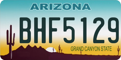 AZ license plate BHF5129
