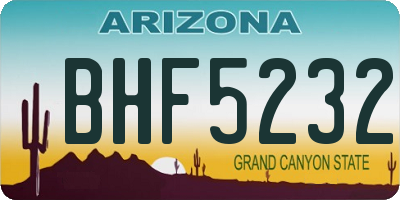 AZ license plate BHF5232