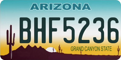 AZ license plate BHF5236