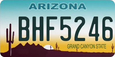 AZ license plate BHF5246