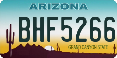 AZ license plate BHF5266