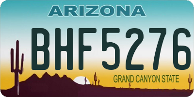 AZ license plate BHF5276