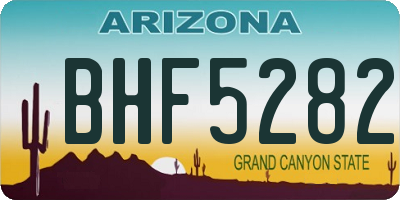 AZ license plate BHF5282