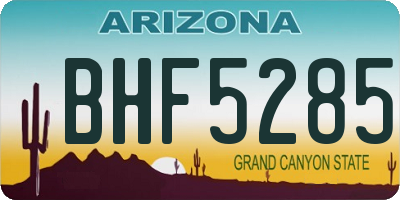 AZ license plate BHF5285