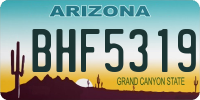 AZ license plate BHF5319