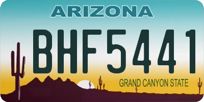 AZ license plate BHF5441
