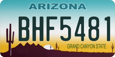 AZ license plate BHF5481
