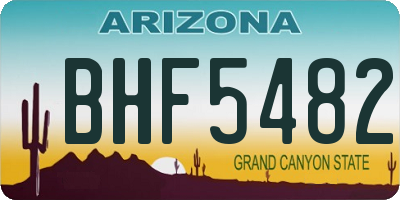 AZ license plate BHF5482