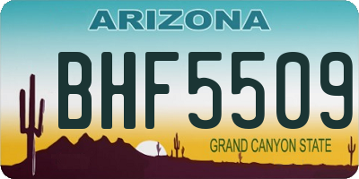AZ license plate BHF5509