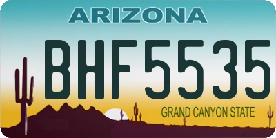 AZ license plate BHF5535