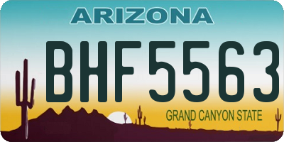 AZ license plate BHF5563