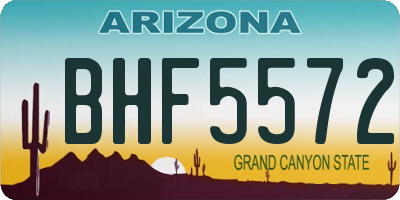 AZ license plate BHF5572
