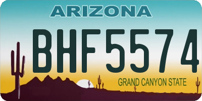 AZ license plate BHF5574