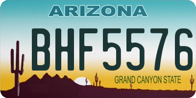 AZ license plate BHF5576