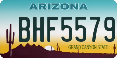 AZ license plate BHF5579